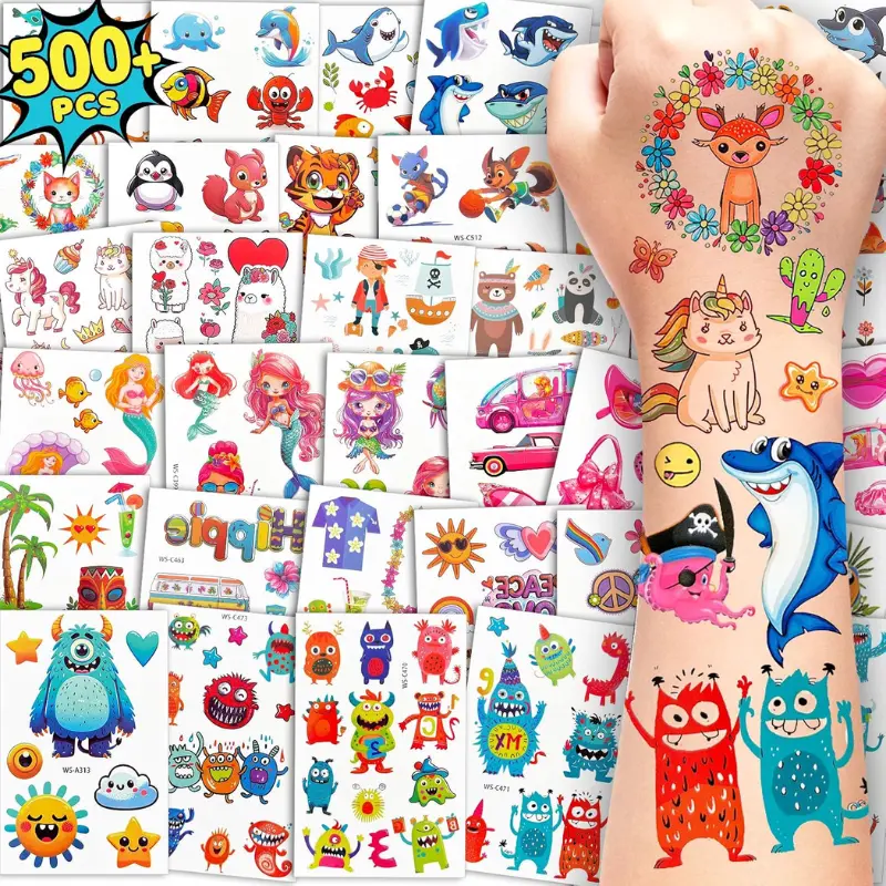 500+ Kids Temporary Tattoos Deal: Save $4.xx at Amazon