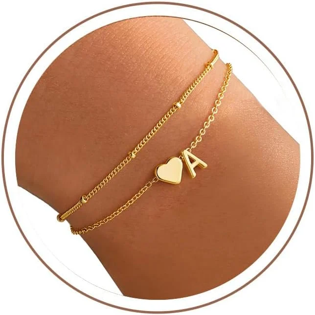 M MOOHAM Heart Initial Bracelet Only $4.xx (Reg. $10) at Amazon