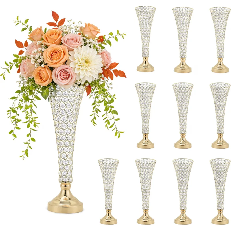 20 Inch Gold Trumpet Vase Deal: Save $100.xx at Amazon