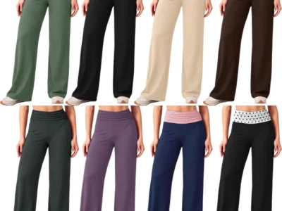 Sampeel Womens Yoga Pants Wide Leg Deal: Save 70% at Amazon