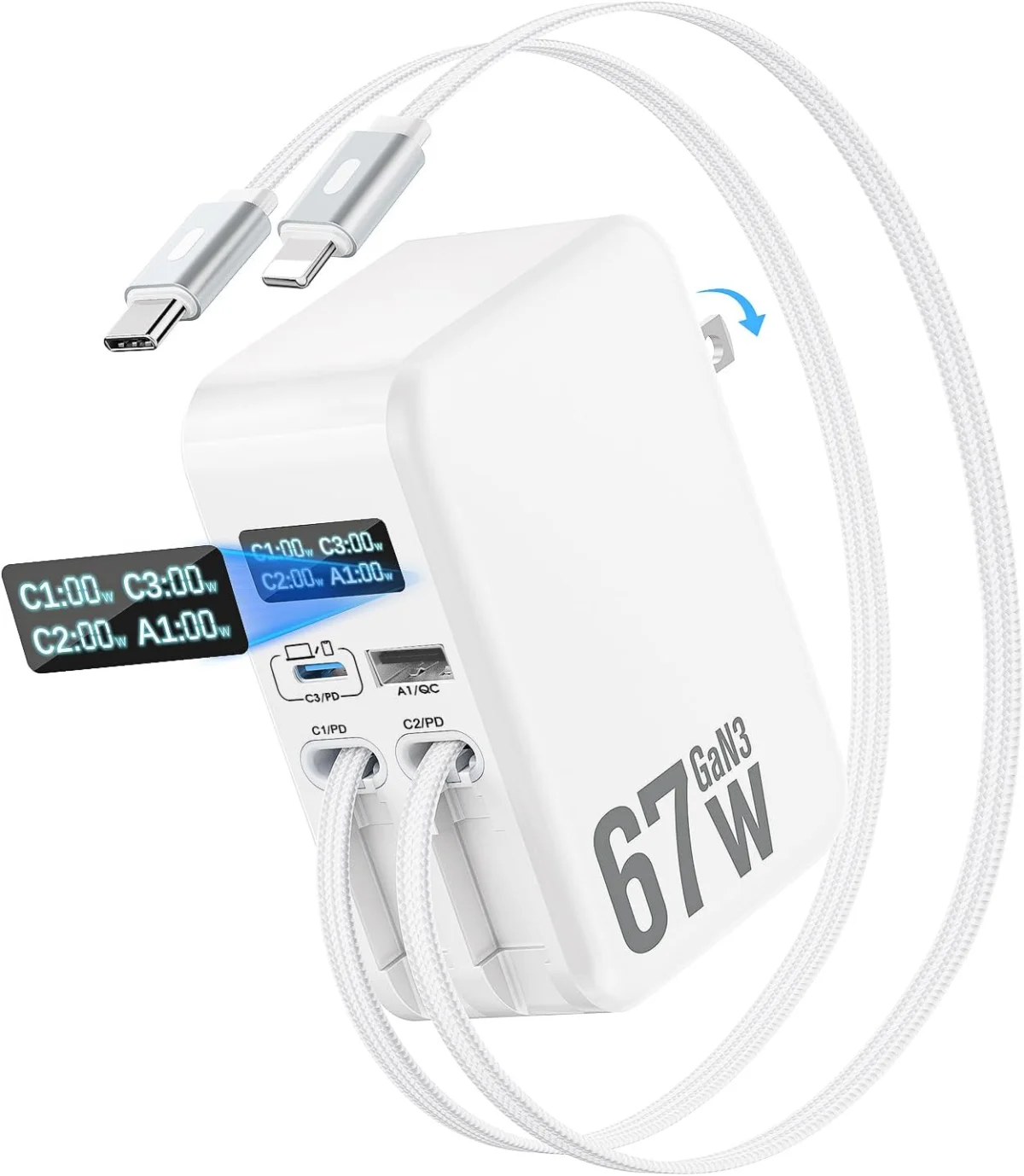 Jasput 67W 4-in-1 GaN Wall Charger Only $20.xx at Amazon