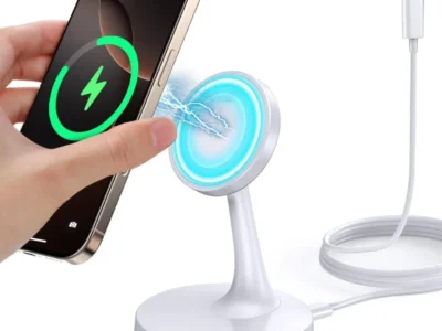 Magnetic Wireless Charger iPhone Stand Deal: Save $10.xx at Amazon