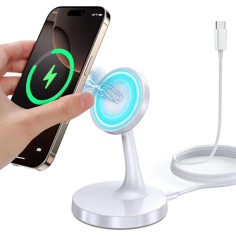 Magnetic Wireless Charger iPhone Stand Deal: Save $10.xx at Amazon
