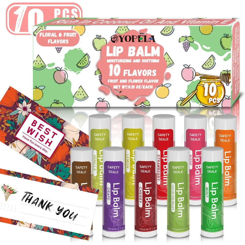 10 Pack Natural Lip Balm Deal: Save $3.xx at Amazon