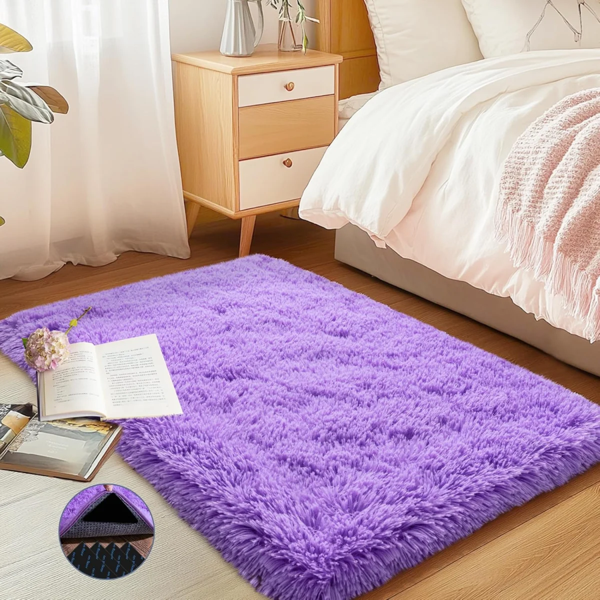 2×3 Purple Fluffy Shaggy Area Rug at Amazon – Deal Ends Sep 23, 2026