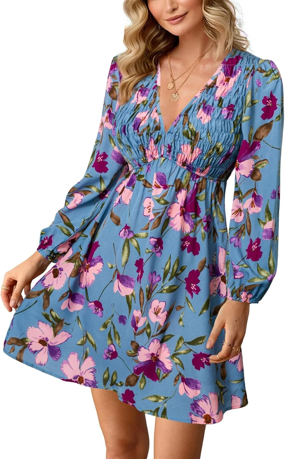 BerryGo Women’s Flowy Mini Dress at Amazon