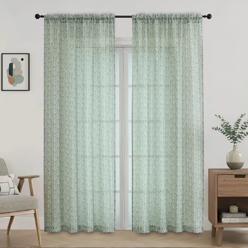 Sheer Curtains 84″ Long 2 Panels Deal: Save $6.xx at Amazon