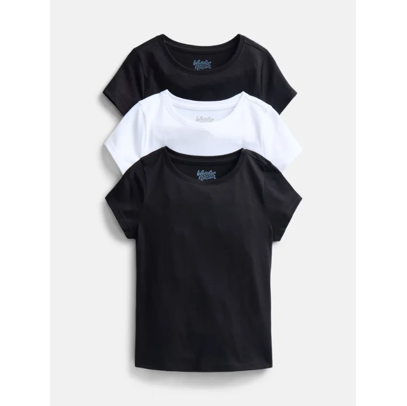 Wonder Nation Girls Short Sleeve Kid T-Shirt 3-Pack Deal: Save $5.97 at Walmart