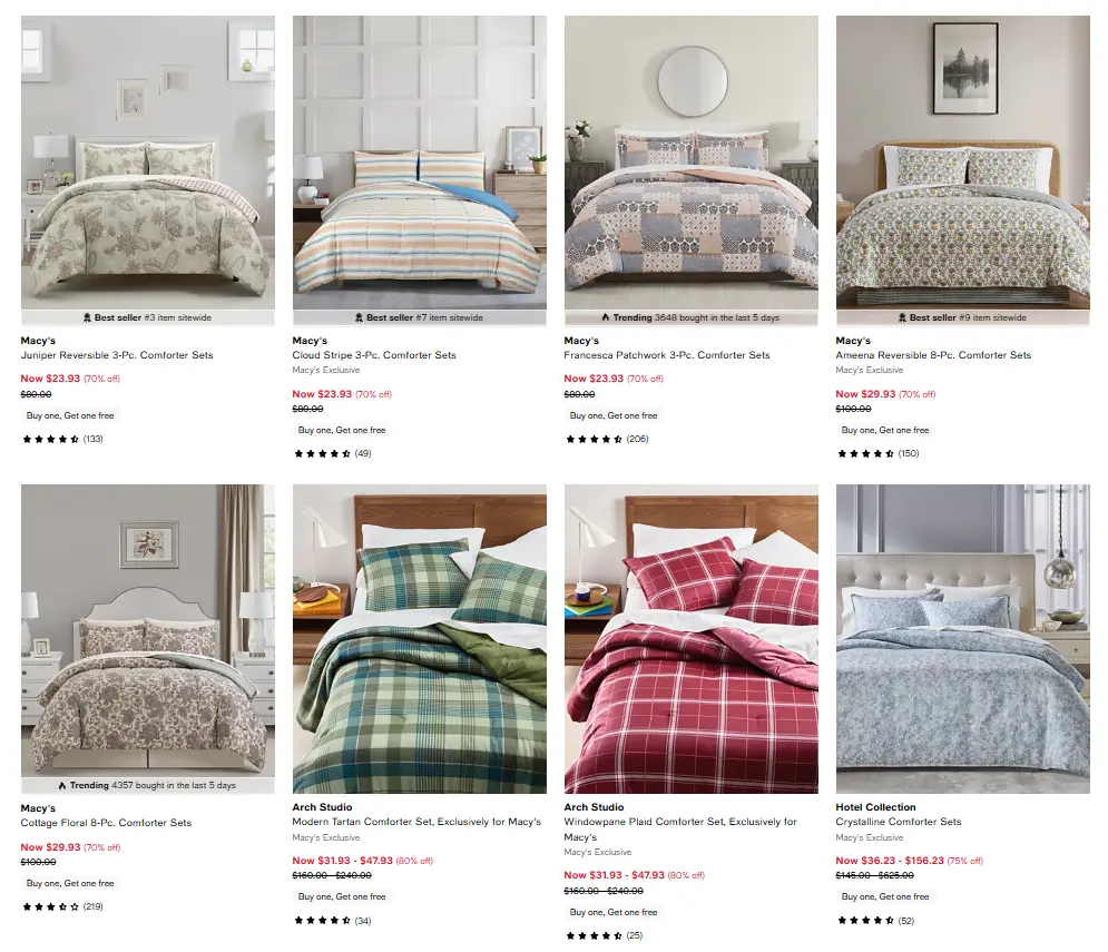 Comforter Sets Deal: Save 70% + BOGO Free at Macy