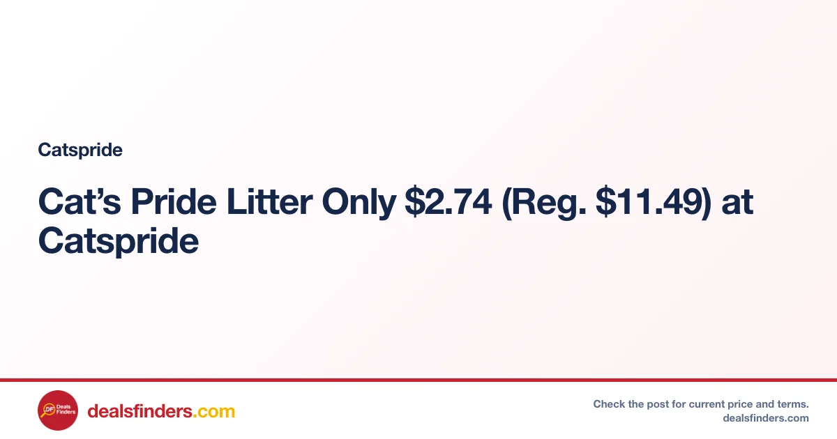 Cat’s Pride Litter Only $2.74 (Reg. $11.49) at Catspride