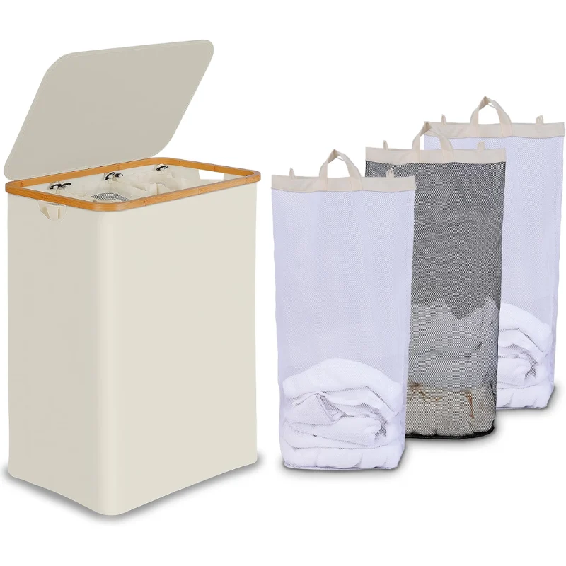 efluky Laundry Hamper 3 Section Deal: Save $26.xx at Amazon