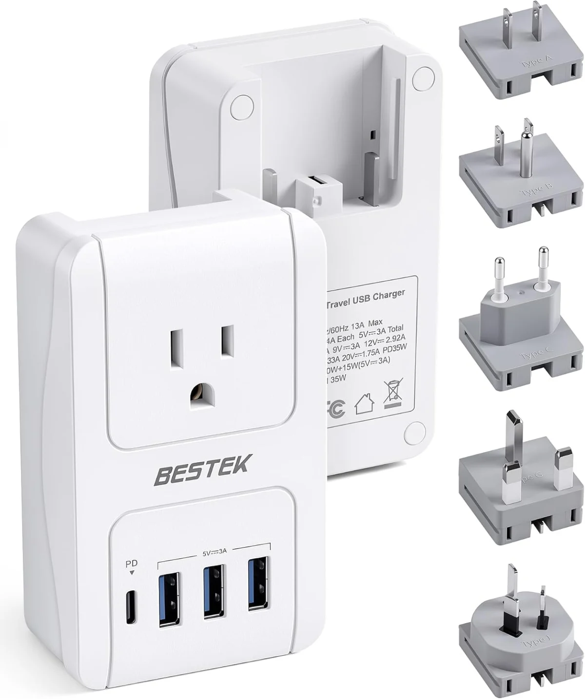 BESTEK 35W International Travel Adapter Only $20.xx (Reg. $37)