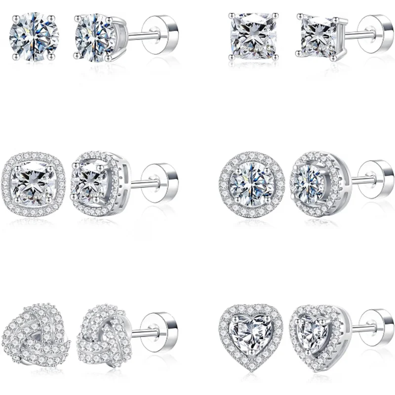 M MOOHAM 6 Pairs Flat Back Stud Earrings Deal: Save $8.xx at Amazon