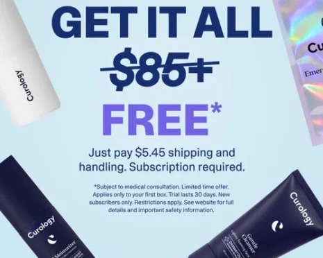 Curology Free Skincare $5.45 Shipping (Value $96)