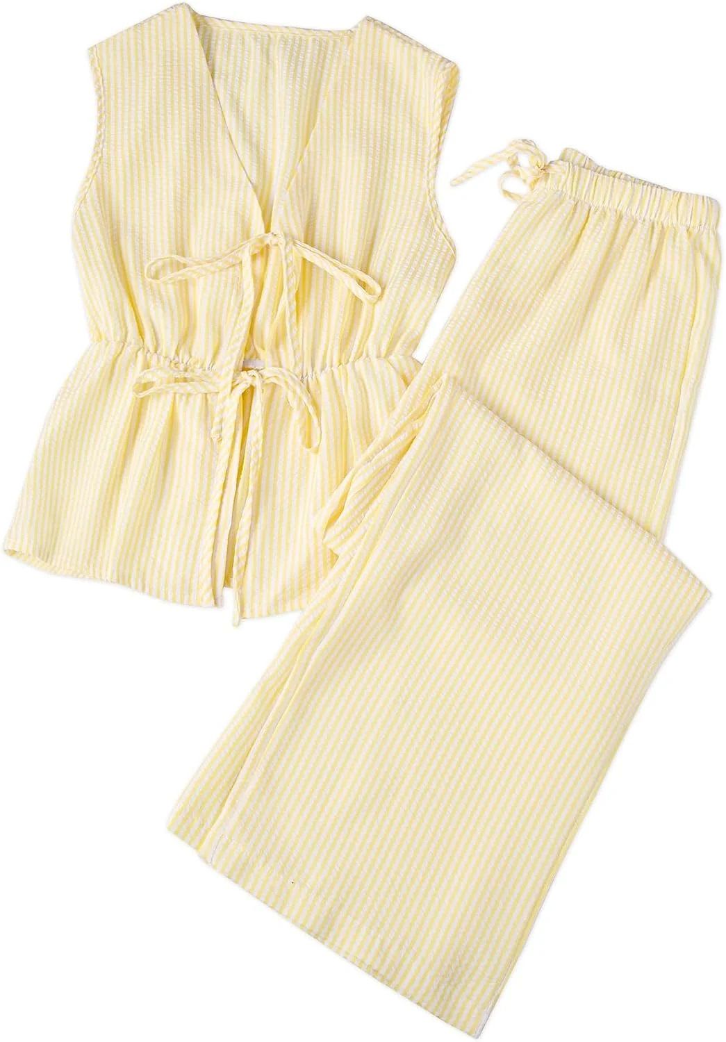 Women’s Striped Peplum Top & Wide-Leg Pant Set Only $9.xx (Reg. $20)