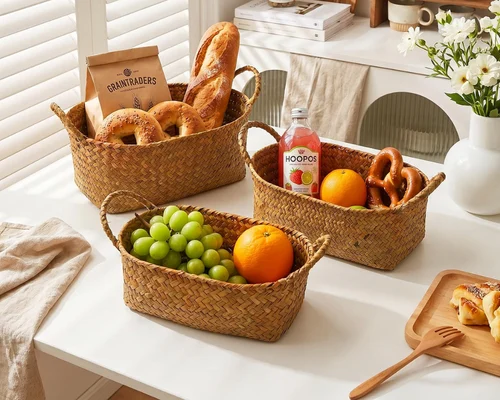 Set of 3 Woven Seagrass Baskets Deal
