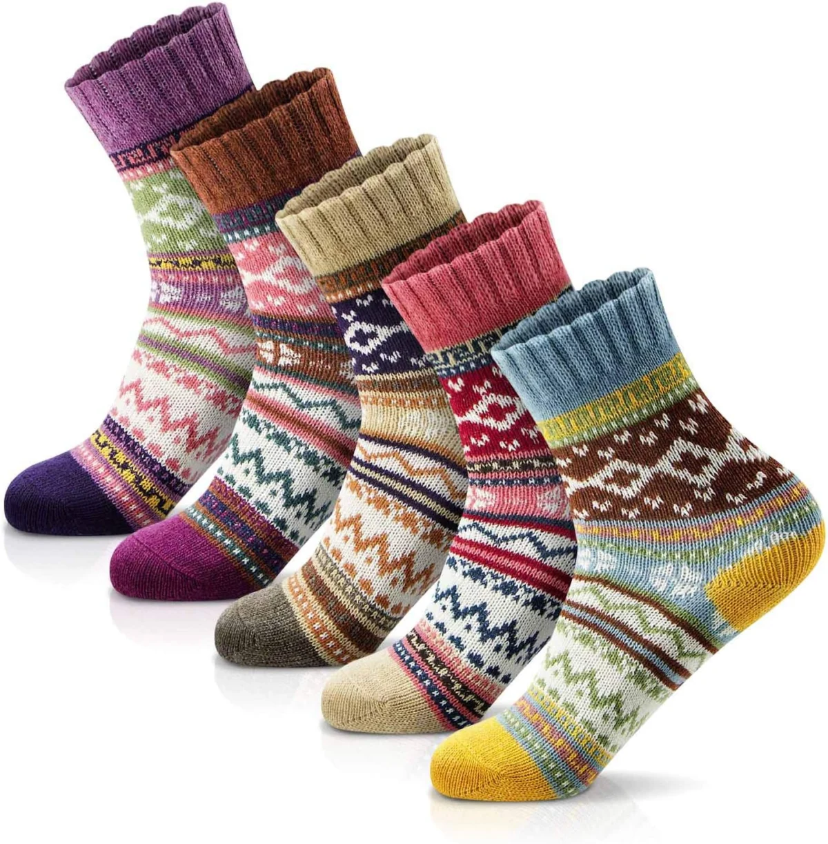 5-Pair FYC Women’s Wool Blend Cozy Crew Socks Only $9.xx (Reg.