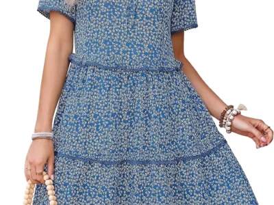 Ruffle Floral Dress Only $6.xx with Free Prime Shipping at Amazon