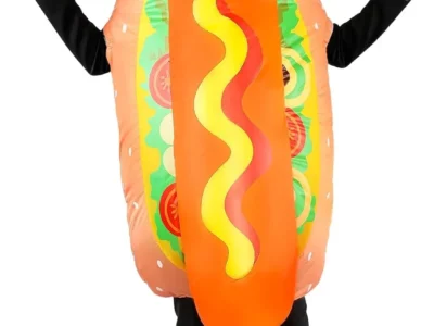 Wabolay Inflatable Hot Dog Adult Halloween Costume $17.xx at Amazon