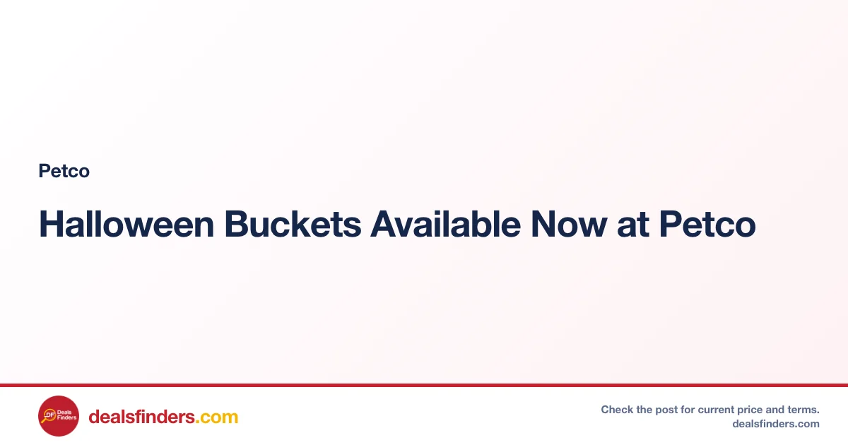 Halloween Buckets Available Now at Petco