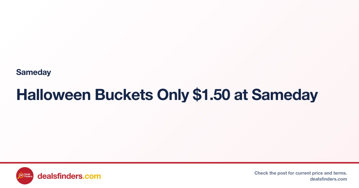Halloween Buckets Only $1.50 at Sameday