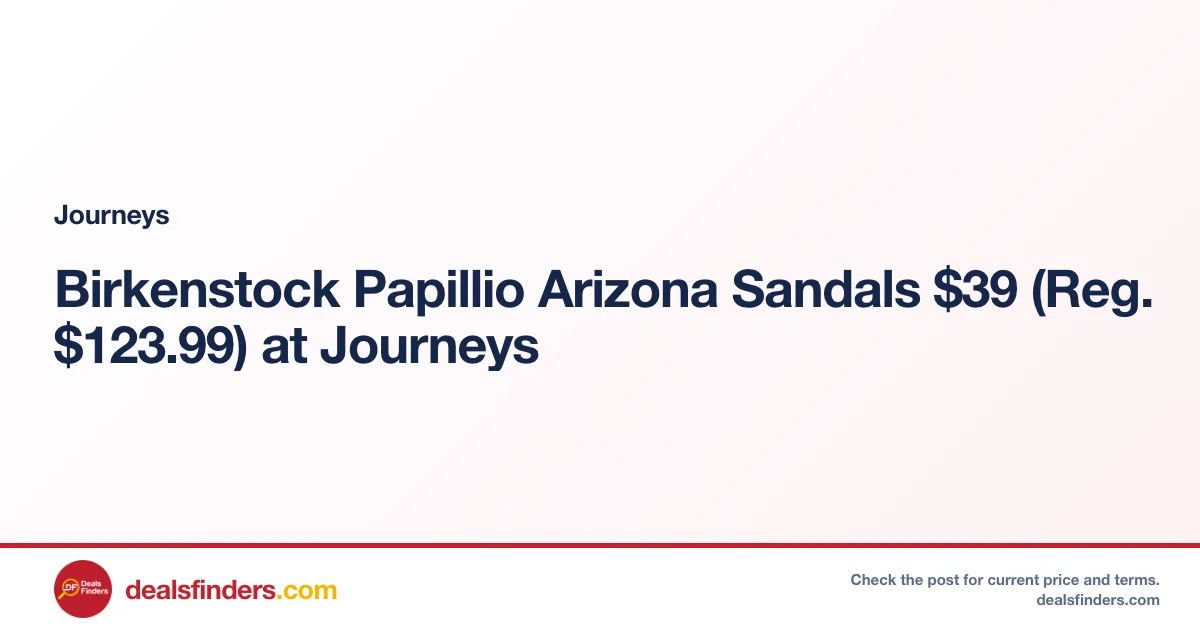 Birkenstock Papillio Arizona Sandals $39 (Reg. $123.99) at Journeys