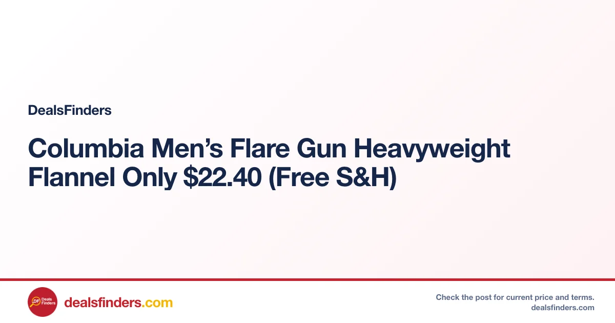 Columbia Men’s Flare Gun Heavyweight Flannel Only $22.40 (Free S&H)