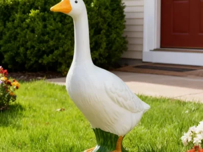 ONLY $19.97 Mainstays Weather-Resistant Porch Goose Garden Statue at Walmart