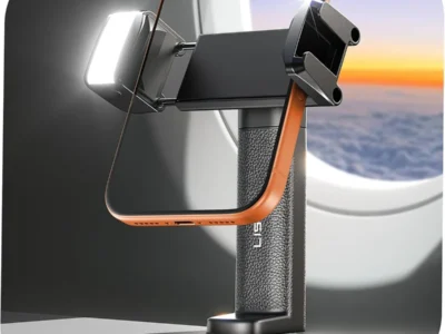 LISEN Phone Holder Travel Mount w/ LED Light for Planes & Travel $7.xx
