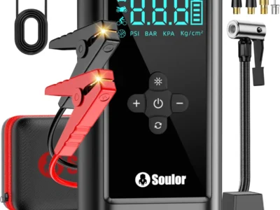 Soulor 6000A 4-in-1 Portable Jump Starter w/ 160PSI Air Compressor & LED Light $33.xx + Free S&H