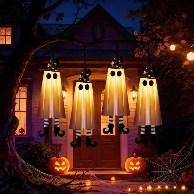 4pcs Halloween Hanging Ghost Decor Deal: Save $7.xx at Amazon