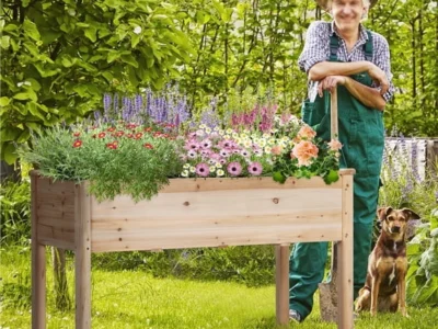 Walmart Home Pick: Orfeld 38″ × 13″ × 17″ Wooden Raised Garden Bed with Lockable Wheels