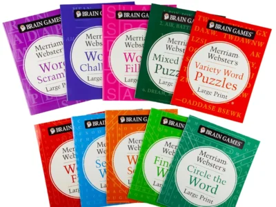 $9.xx Brain Games – Merriam-Webster’s 10 Booklet Set – Large Print at Amazon