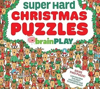 brainPLAY Super Hard Christmas Puzzles Book only $4.xx!