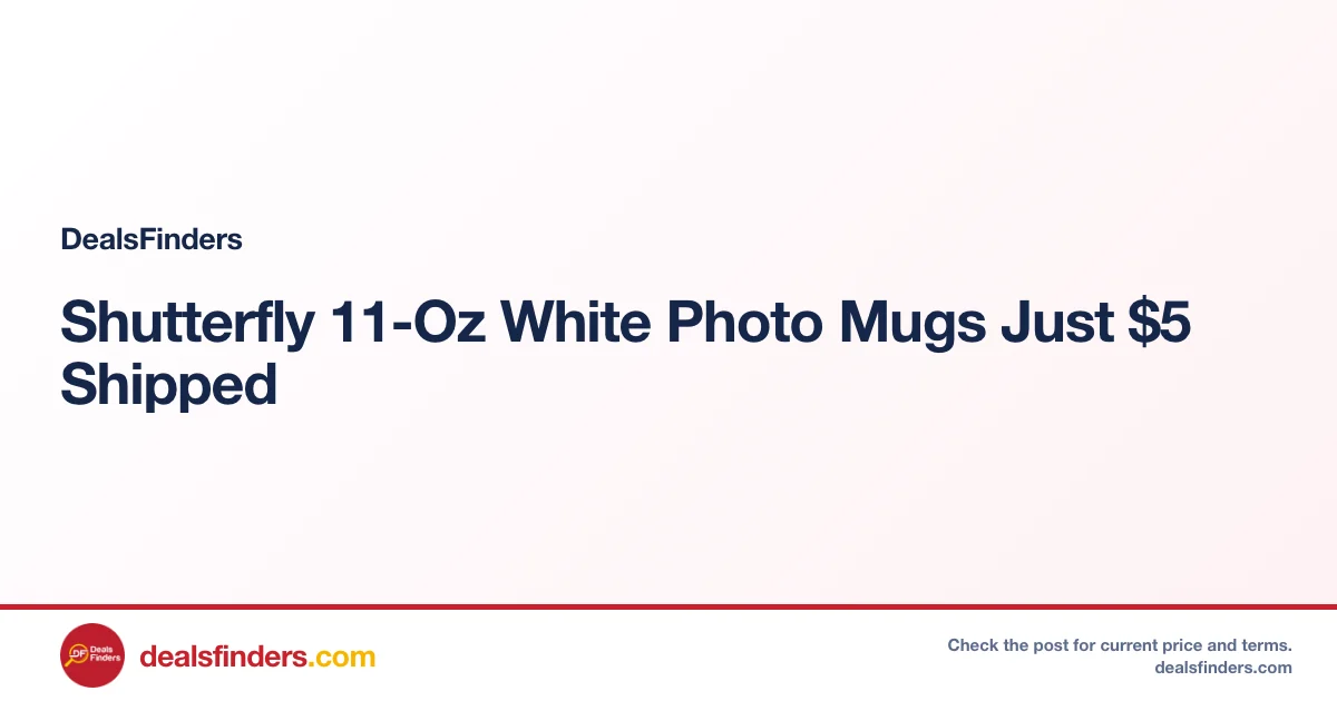 Shutterfly 11-Oz White Photo Mugs Just $5 Shipped
