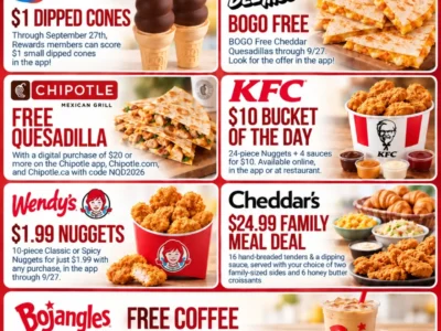 7 Friday Food Deals from September 25, 2026