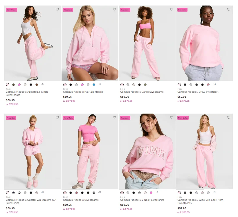 PINK Sweatpants & Sweatshirts Bundle Sale Deal at Victoria