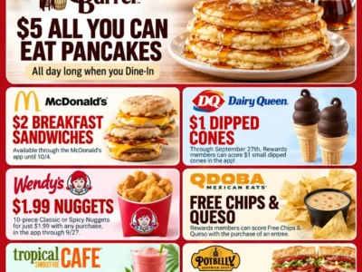 7 Saturday Food Deals for September 26: Pancakes, Smoothies & More