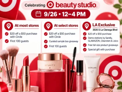 Target Beauty Studio Event September 26: $20 Off $50 & Select-Store Giveaways