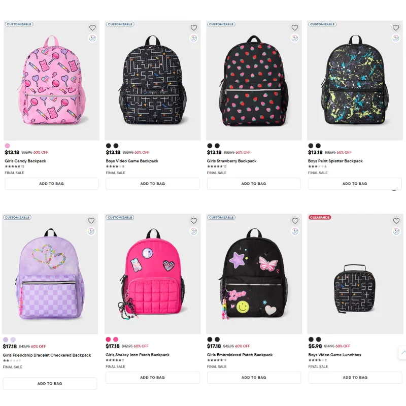 Kids Backpacks Deal at The Children’s Place