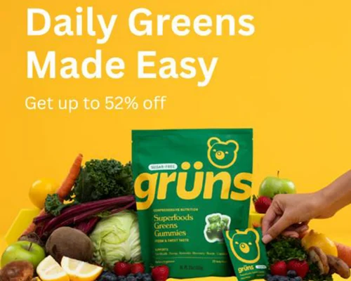 Gruns Kids Superfood Gummies – Get up to 52% off + FREE Shipping