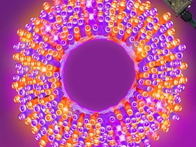 100′ WASTROYAL Halloween Plug-in String Lights (Purple Orange or Warm White) from $9.xx