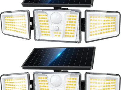 Prime Members: 2-Pk KOOPER 3-Head 210 LED Solar Motion Sensor Flood Lights $13.xx + Free S&H