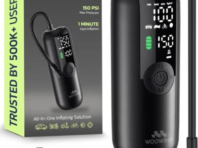 Woowind LP1 Bike Pump Portable Air Compressor $15 at Amazon