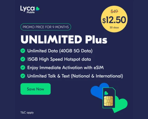 Unlimited Data, Talk & Text for $12.50/Month (Reg. $49.99)