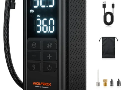 WOLFBOX HyperFlow19 Portable Tire Inflator, 150 PSI Cordless Air Compressor $35.xx + Free Shipping $34.xx