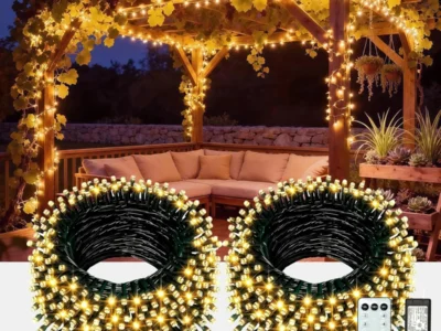 AHAWILL 250-LED 83′ Warm White String Lights w/ 8 Modes $13.xx at Amazon