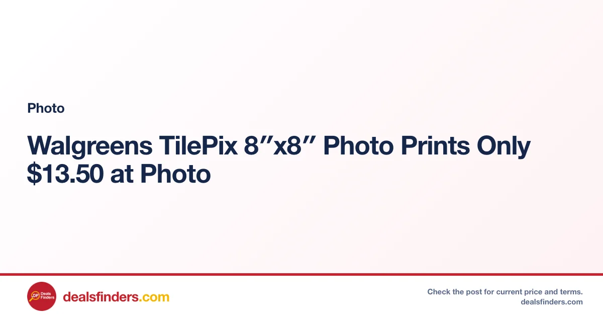 Walgreens TilePix 8″x8″ Photo Prints Only $13.50 at Photo