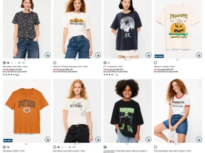 Halloween T-Shirts Deal: 30% Off at Old Navy