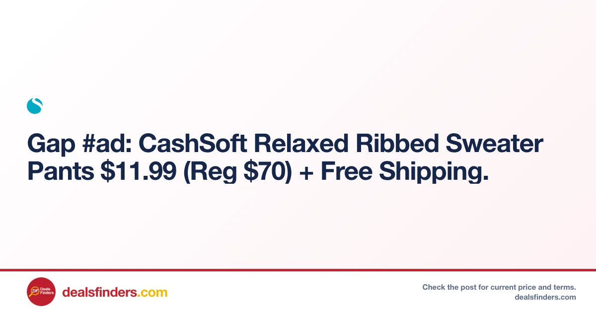 Gap Relaxed Ribbed Sweater Pants Only $11.99 (Reg. $70) at Top Store